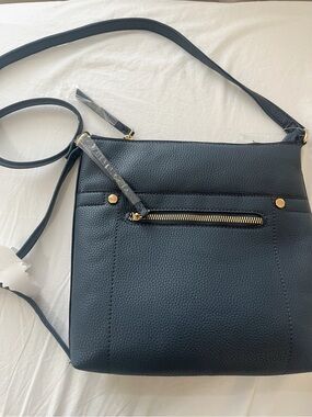 Women's Time and Tru Navy Crossbody Bag